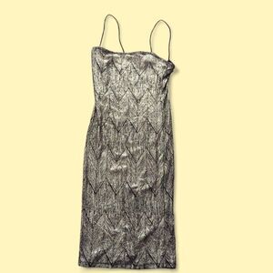 Mine Code Women's Gold Sparkle Mini Bodycon Dress M